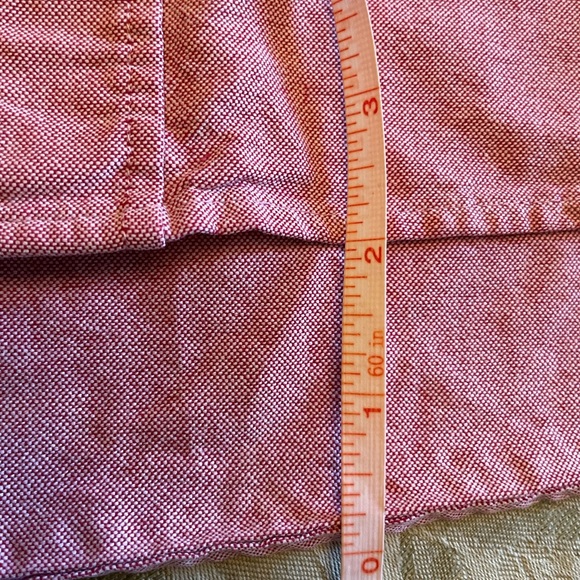 Saturdays Surf NYC Boucle Oxford Long Sleeve Button Front Cotton Shirt Red Small - Picture 10 of 15